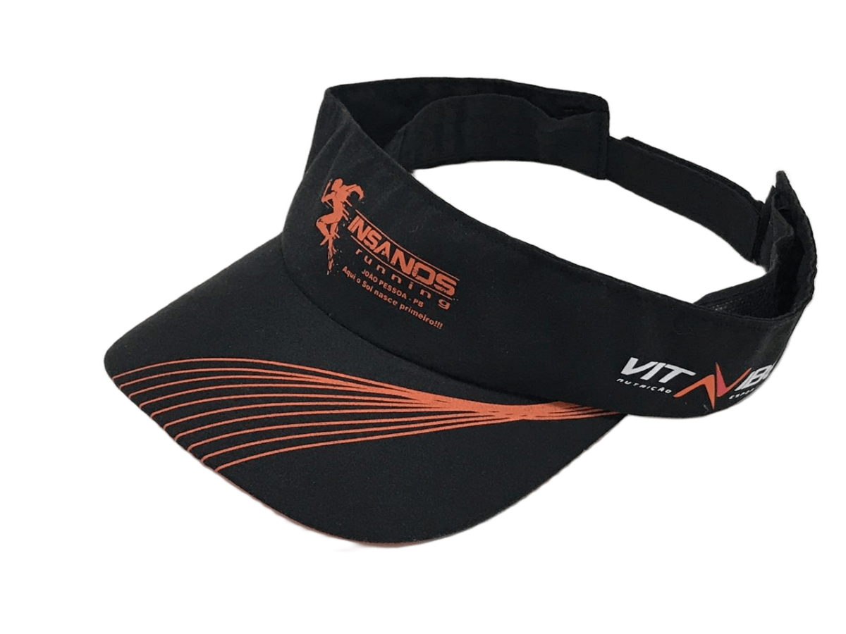 CB 503 - Viseira Personalizada Promocional, Confeccionada em Microfibra, Aba Simples, Serigrafia Frente, Laterais e Aba, Regulador de Velcro.